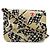 Borsa a Spalla Chanel Mini Matelassé Canvas Chain Marrone Beige