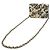 Borsa a Spalla Chanel Mini Matelassé Canvas Chain Marrone Beige - vista 2