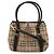 Borsa Tote 2WAY Burberry Nova Check in PVC e pelle Marrone Beige