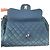 Bolsa Bowling Chanel Quilted Caviar Large Azul Ruthenium - vista 8