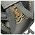 Borsa a tracolla Fendi Rainbow Studs in pelle grigia Grigio - vista 6