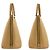 Prada Saffiano Leder Triangle Logo Tote Braun Beige - Ansicht 8
