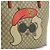 Borsa Tote per bambini Gucci Micro GG in PVC e pelle Marrone Beige - vista 9