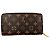 Portafoglio Clutch Louis Vuitton Zippy Monogram Leather Fuchsia Ebay Live Marrone - vista 2
