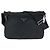 Bolso de hombro de nylon Prada Tessuto con logotipo triangle Negro