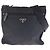 Bolso de hombro de nylon Prada Tessuto con logotipo triangle Negro
