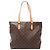 Borsa Tote Louis Vuitton Cabas Mezzo in tela rivestita Monogram Marrone