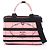 Prada CANAPA RIGHE Canvas Tote Bag Pink