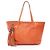 Bamboo Gucci Leather Tote Bag Orange