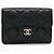 Portafoglio Chanel Classic Small Flap in pelle caviar Nero