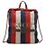 Gucci Canvas Leather Tricolor Drawstring Rucksack Rot