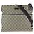 Borsa a tracolla Gucci in tela GG Supreme beige e marrone scuro