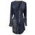 Mini abito Reid Patchwork stampato in seta blu navy Diane von Furstenberg