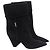 Botines de cuña Niki 85 en ante negro Saint Laurent