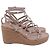 Valentino Garavani Espadrilles con zeppa Valentino Rockstud Torchon 105 in pelle rosa Marrone