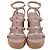 Valentino Garavani Espadrilles con zeppa Valentino Rockstud Torchon 105 in pelle rosa Marrone - vista 2
