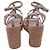 Valentino Garavani Espadrilles con zeppa Valentino Rockstud Torchon 105 in pelle rosa Marrone - vista 5
