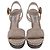 Sandales à plateforme avec bride à boucle Prada en daim beige - vue 2