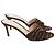 Mule con tacco stampa zebra Gianvito Rossi in scamosciato marrone