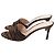 Mule con tacco stampa zebra Gianvito Rossi in scamosciato marrone - vista 4