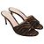 Mule con tacco stampa zebra Gianvito Rossi in scamosciato marrone - vista 8