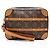 Pochette Soft Trunk in tela Monogram con borchie Louis Vuitton Marrone