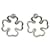 Orecchini Chanel Clover Silver Argento Metallico  - vista 1