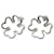 Orecchini Chanel Clover Silver Argento Metallico  - vista 2