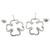 Orecchini Chanel Clover Silver Argento Metallico  - vista 4