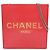 Borsa a tracolla in tessuto Chanel Coco Mark Rosso