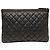 Clutch Chanel Boy in pelle caviar Chanel Nero - vista 2