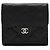 Chanel Portafoglio in pelle Matelasse con logo Coco Nero
