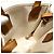 Céline CELINE Mini Vertical Cabas in Pelle di Vitello e Tela Borsa a Spalla Marrone Beige - vista 6