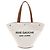 Bolso Tote Trapezoid Rive Gauche de lona y piel de becerro Saint Laurent Castaño Beige