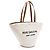 Bolso Tote Trapezoid Rive Gauche de lona y piel de becerro Saint Laurent Castaño Beige - vista 2