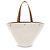 Bolso Tote Trapezoid Rive Gauche de lona y piel de becerro Saint Laurent Castaño Beige - vista 3