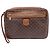 16 Céline Clutch in tessuto vintage Celine Marrone
