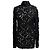 Bottega Veneta Rollkragenbluse mit Spitzenmuster in Schwarz aus Polyester
