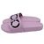 Sandali Slide Salvatore Ferragamo Groovy Dual Gancini in gomma viola Porpora - vista 4