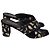 Yves Saint Laurent Saint Laurent gemusterte Mules mit Absatz aus schwarzem Satin