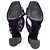 Yves Saint Laurent Saint Laurent gemusterte Mules mit Absatz aus schwarzem Satin - Ansicht 10