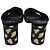 Yves Saint Laurent Saint Laurent gemusterte Mules mit Absatz aus schwarzem Satin - Ansicht 4