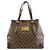 Borsa Louis Vuitton Hampstead Damier Marrone