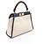 Borsa a 2 vie Fendi Peekaboo in tela e pelle Bianco - vista 2