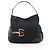 Gucci GG Canvas Horsebit Schultertasche Schwarz