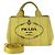 Prada Canapa Canvas 2way Tote Bag Gelb