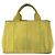 Prada Canapa Canvas 2way Tote Bag Gelb - Ansicht 2