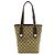 Gucci GG Canvas Leder Tote Bag Braun Beige