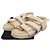 Chanel Velcro-Kordelsandalen Größe Braun