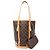 Borsa a tracolla Louis Vuitton Bucket GM in tela rivestita Monogram